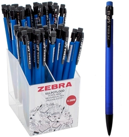 ZEBRA MP vulpotlood, 0,5 mm, HB, blauw, met display geleverd