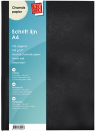 SOHO schrift, A4, harde kaft, 192 vel, gelijnd, chamois papier