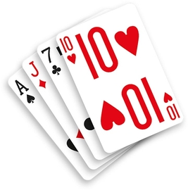 SOHO Premium Optivision speelkaarten, set van 2 stuks, rood en blauw