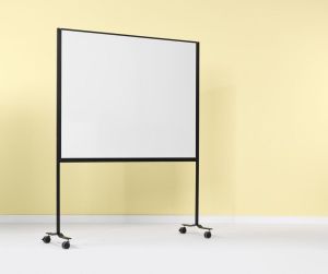 Smit Visual whiteboard, gelakt staal, magnetisch, verrijdbaar, 150 x 120 cm