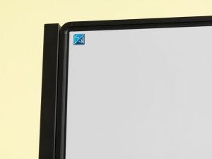 Smit Visual whiteboard, gelakt staal, magnetisch, verrijdbaar, 75 x 120  cm