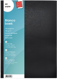 SOHO schrift, A4, harde kaft, 192 vel, blanco, wit papier