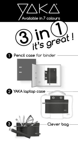 Yaka etui 3 in 1 kit, zwart
