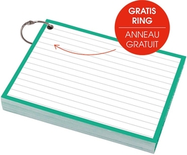 SOHO flashcard, gelijnd, ft A6, groen, pak van 50 vel
