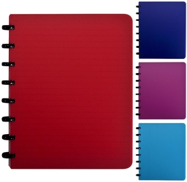 SOHO Trend schrift met ringen, A4, 80 vel, met kantlijn, geruit, geassorteerde kleuren