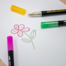 Creakit outline marker metallic, geassorteerde kleuren, pak van 12 stuks