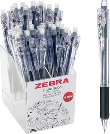 ZEBRA Tapli clip vulpotlood, 0,5 mm, HB, zwart, met display geleverd