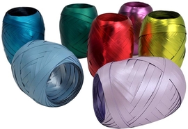 Ruban cadeau, 5 mm x 20 m, metallique, couleurs assorties