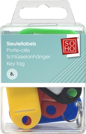 SOHO porte-cl&eacute;s, paquet de 8 pi&egrave;ces, couleurs assorties