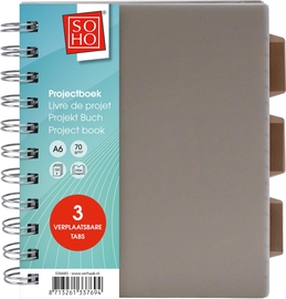 SOHO collegeblok Projectboek, A6, 120 vel, geassorteerde kleuren