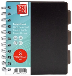 SOHO collegeblok Projectboek, A6, 120 vel, geassorteerde kleuren