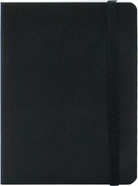 SOHO notitieboek, Soft Cover Zwart, A6, gebonden met elatieksluiting