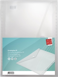 SOHO geperforeerde showtas met velcrosluiting, A4, PP, 23-gaatsperforatie, pak van 3 stuks