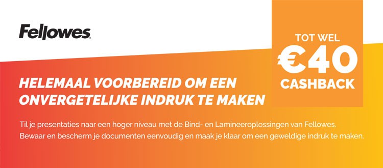 Cashback op bind- & lamineermachines