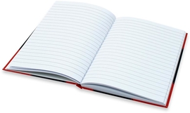 SOHO notitieboek, A5, harde kaft, zwart met rode hoeken