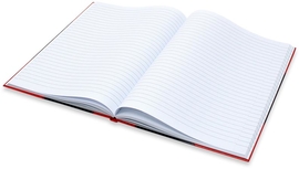 SOHO notitieboek, A4, harde kaft, zwart met rode hoeken