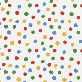 Papier cadeau, 150 m x 30 cm, confettis, fond blanc