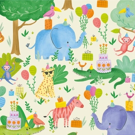 Papier cadeau, 150 m x 30 cm, party animals