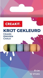 Creakit krijt, ophangetui van 12 stuks, geassorteerde kleuren
