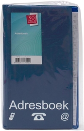 SOHO adresboek, 12,5 x 22 cm, PP, 4 ringen, geassorteerde kleuren