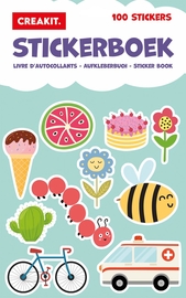 Creakit stickerboek, verschillende voorwerpen en dieren, 100 stickers