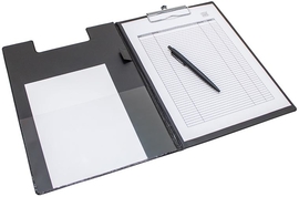 SOHO plaque &agrave; pince, A4, double, noir