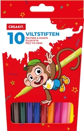 Creakit viltstift, geassorteerde kleuren, pak van 10 stuks