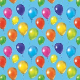 Papier cadeau, 70 cm x 2 m, ballons