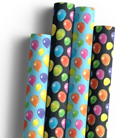 Papier cadeau, 70 cm x 2 m, ballons
