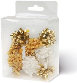 Noeud cadeau, autocollant, 35 mm, bo&icirc;te de 12 pi&egrave;ces assorties, No&euml;l Elegant 2