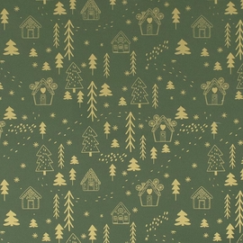 Papier cadeau, 70 cm x 1,5 m, No&euml;l, Cozy