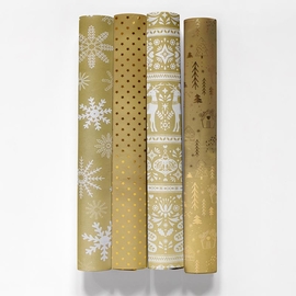 Papier cadeau, 70 cm x 1,5 m, No&euml;l, Elegant