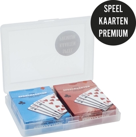 SOHO Premium speelkaarten, set van 2 stuks, rood en blauw