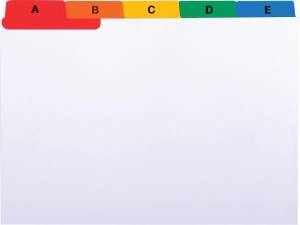 Exacompta tabbladen AZ voor systeemkaartenbakken, 25 tabs, ft A6