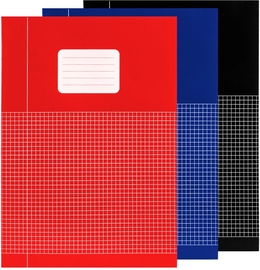 SOHO Basic schrift, A4, 40 vel, geruit 5 mm, met kantlijn, geassorteerde kleuren