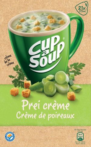 Cup-a-Soup prei cr&egrave;me met kaas croutons, pak van 21 zakjes