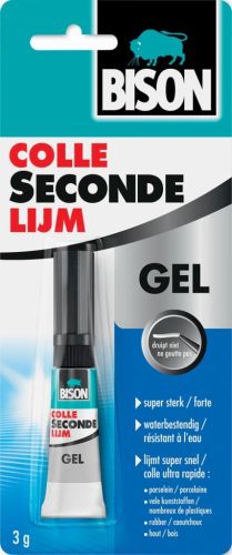 Bison secondelijm, tube van 3 g, op blister