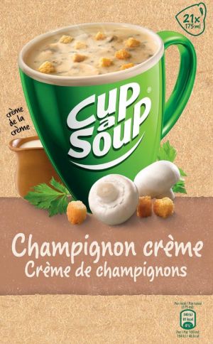 Cup-a-Soup champignon cr&egrave;me met croutons, pak van 21 zakjes