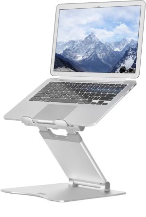 Desq telescopische laptopstandaard voor laptops tot 17 inch, zilver