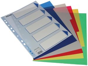 Esselte tabbladen 5 tabs