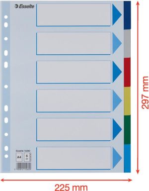 Esselte tabbladen 6 tabs