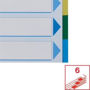 Esselte tabbladen 6 tabs