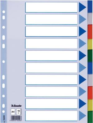 Esselte gidsen A4 10DELIG PP ASS.11GA