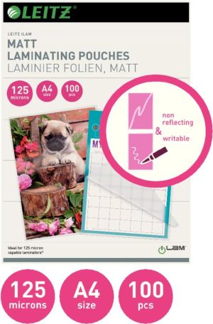 Leitz iLAM lamineerhoes ft A4, 250 micron (2 x 125 micron), mat, pak van 100 stuks