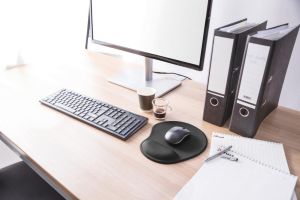 Trust BigFoot muismat met gel polssteun, zwart