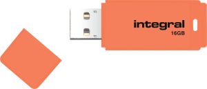 Integral Neon USB 2.0 stick, 16 GB, oranje
