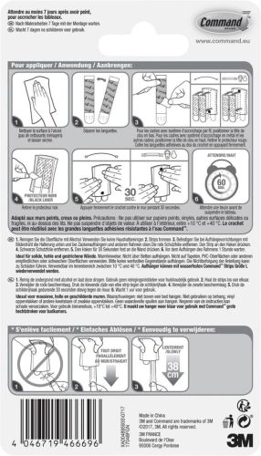 Command schilderijhaak, large, draagvermogen 3,6 kg, metaal, blisterverpakking