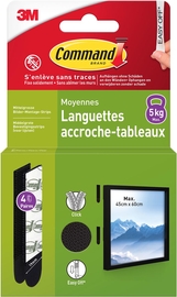 Command fotolijststrip, medium, draagvermogen 5 kg, zwart, blister van 8 stuks