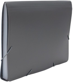 SOHO Basic trieur, A4, PP, 12 compartiments, fermeture  &agrave; &eacute;lastiques, couleurs assorties