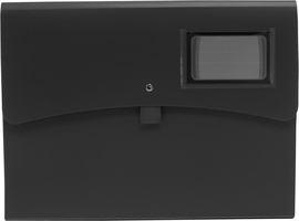 SOHO Basic trieur, A4, PP, 12 compartiments, fermeture  &agrave; &eacute;lastiques, couleurs assorties